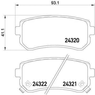 Hyundai Tucson Arka Fren Balatasi (2015-2017) 1.6, 2.0 583021GA00 - 2