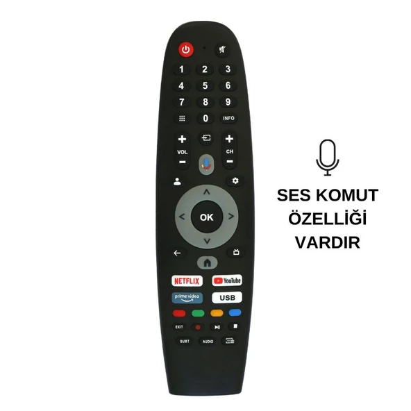 ONVO SENNA USB Lİ SES KOMUTLU LCD LED TV KUMANDASI ürün görseli 1