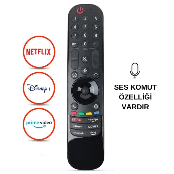 (SES KOMUTLU) LG MR23GA (AKB76043105) LCD LED TV KUMANDASI ürün görseli 1