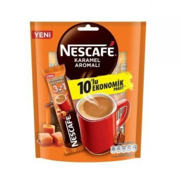 Nescafe 3 ü 1 Arada Karamelli 10 Lu