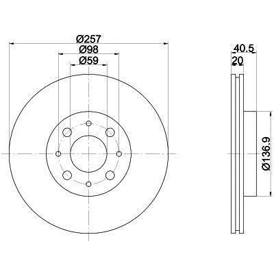 Fiat Doblo Ön Fren Disk (2000-2005) 1.2, 1.9, 1.3 JTD, 1.9 JTD 46423415