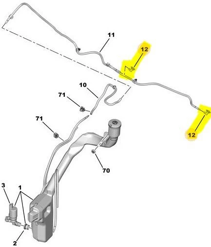 Citroen C4 Silecek Fiskiye Memesi Ön (2014-2020) 1.2 VTI, 1.6 HDI 9803805080 ürün görseli