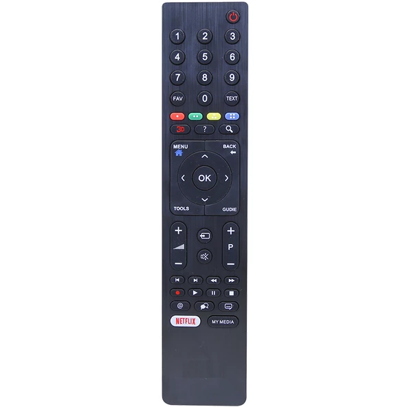 ARÇELİK-BEKO RC 3304805/01B RM-L271B NETFLIX TUŞLU LCD-LED TV KUMANDA (TS5187R-A1) ürün görseli 1