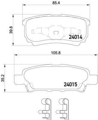 Mitsubishi Lancer Arka Fren Balatasi (2003-2012) 1.5, 1.6, 1.8 4605A479 - 2