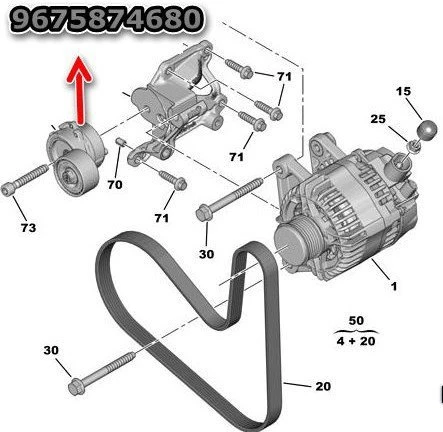 Peugeot 301 Alternatör Gergisi Komple (2012-2020) 1.2 VTI 1611426280 - 3