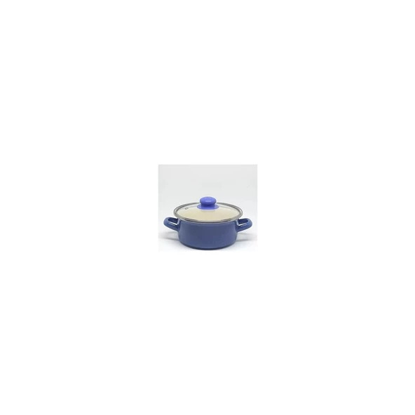 ALEV EMAYE 3'LÜ TENCERE SETİ MAVİ 12CM-14CM-16CM KÜÇÜK BOY - 2