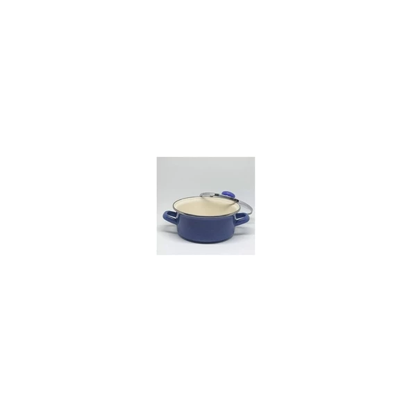 ALEV EMAYE 3'LÜ TENCERE SETİ MAVİ 12CM-14CM-16CM KÜÇÜK BOY - 3
