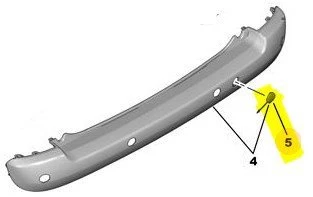 Peugeot 207 Arka Tampon Çeki Kapak (2006-2013) 1.6, 1.4, 1.6 HDI 7414TQ - 2