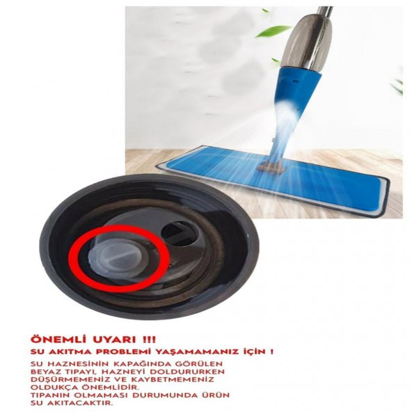 Spin Mop Premium Sprey Mop 4 Adet Mop Yeni Nesil Esnek 360 Derece Dönebilen Geniş Paspas - 4