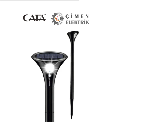 CATA CT 7311 20W Sensörlü Güneş Enerjili Bahçe Armatürü 6400K Beyaz Işık