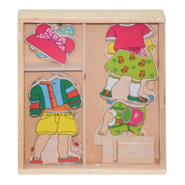 Nessiworld CS-6817 Ahşap Elbise Giydirme Oyunu -Chiva - 4