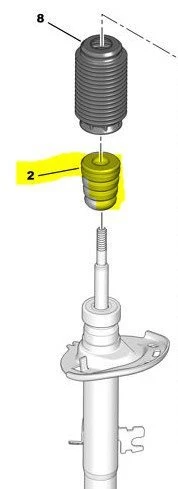 Peugeot 301 Ön Amortisör Stoplama (2012-2020) 1.2 VTI, 1.5 HDI, 1.6 HDI, 1.6 VTI 1609849080