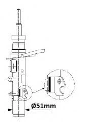 Peugeot 208 Ön Amortisör Sağ (2001-2020) 1.2, 1.6 HDI, 1.4 HDI, 1.5 HDI, 1.6 L THP 9803128180 ürün görseli