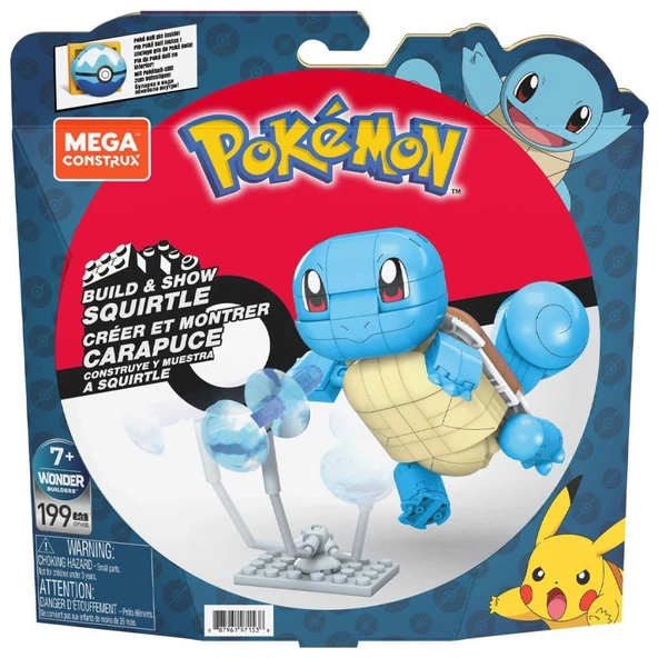 Nessiworld GYH00 MEGA™ Pokémon™ Squirtle - Yap ve Oyna Figürler 199 parça +7 yaş - 2
