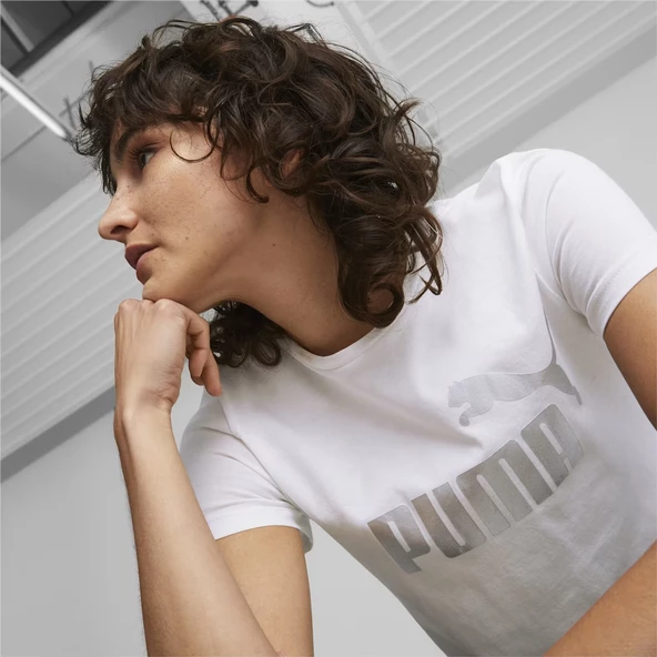 Puma 848303 Ess Metallic Logo Tee Kadın T-shirt - 3