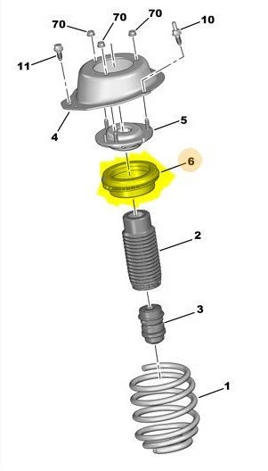 Peugeot 508 Ön Amortisör Bilya (2010-2018) 1.6 VTI, 1.6 HDI, 2.2 HDI, 2.0 HDI, 1.6 L THP 503562 - Resim 4