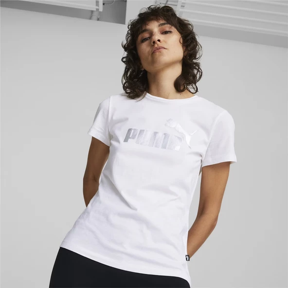 Puma 848303 Ess Metallic Logo Tee Kadın T-shirt