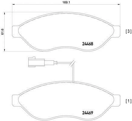 Fiat Ducato Ön Fren Balata (2006-2014) 2.2, 3.0 77364160 - Resim 2