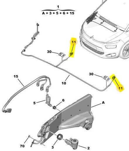 Citroen C4 Picasso Silecek Fiskiye Memesi Ön (2013-2019) 1.6 HDI 1609868080