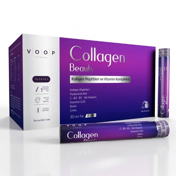 VOOP Collagen Beauty 30 Tüp Nar Aromalı