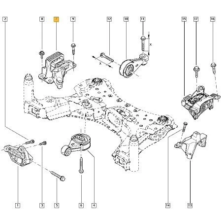 Renault Fluence Motor Takoz Sağ (2009-2016) 1.6 112100017R - 3