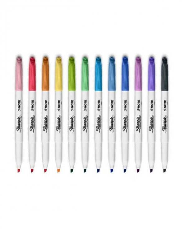 Sharpie Kreatif Marker Kesik Uç 12'li Kalem Seti 8233 - 3