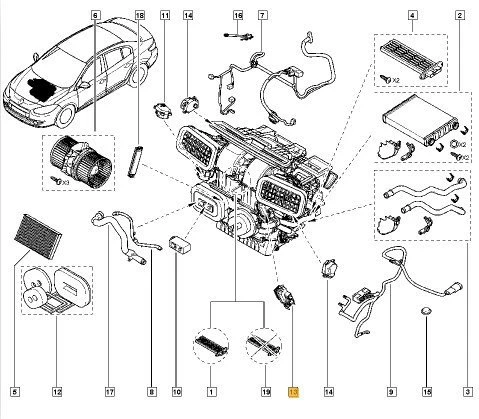 Renault Megane Sport Tourer Kalorifer Rezistansi (2012-2014) 1.5 DCI 271502874R - 2