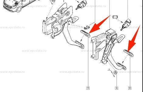 Renault Captur Debriyaj Pedal Lastiği (2013-2019) 1.2, 0.9, 1.2 TCE, 1.5 DCI 465310981R - 2