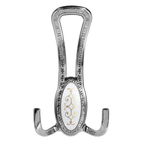 4 ADET Seçil Krom Metal Portmanto Vestiyer Duvar Dolap Elbise Mobilya Kapı Askısı Askılığı - 6