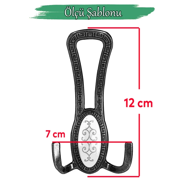 4 ADET Seçil Krom Metal Portmanto Vestiyer Duvar Dolap Elbise Mobilya Kapı Askısı Askılığı - 2