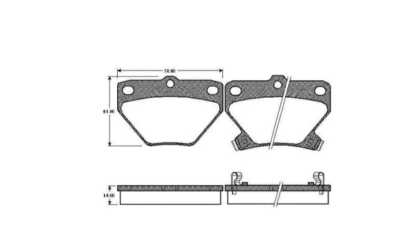 Toyota Yaris Arka Fren Balatasi (1999-2005) 1.3 0446620090 ürün görseli