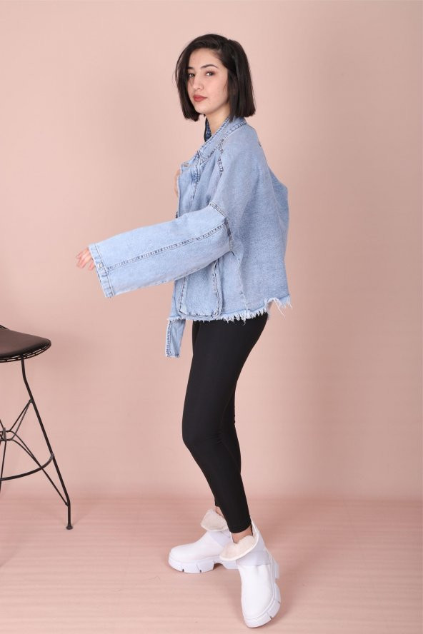 Aktuel Giyim 5114-1 Fermuarlı Torba Cep Ceket - 3