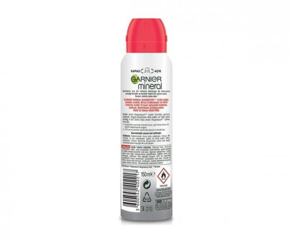 Garnier Mineral Magnezyum Ultra Kuru Deodorant 72 Saat 150ML - 2