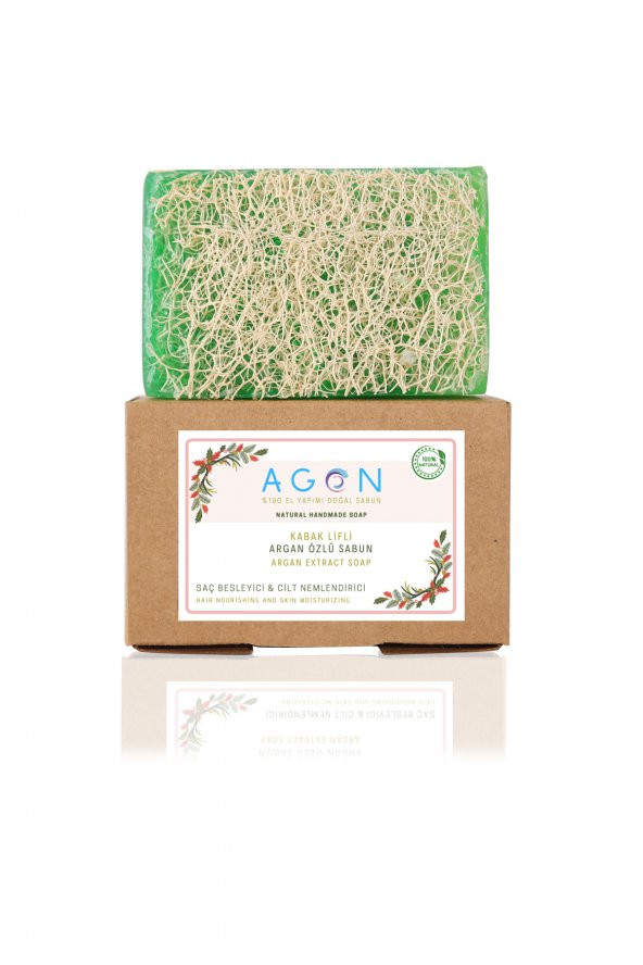 100 El Yapımı Doğal Kabak Lifli Argan Sabunu 120 Gr - 3