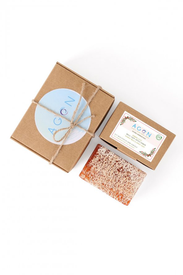 100 El Yapımı Doğal Kabak Lifli Ballı Eşek Sütü Sabunu 120 GR - 2