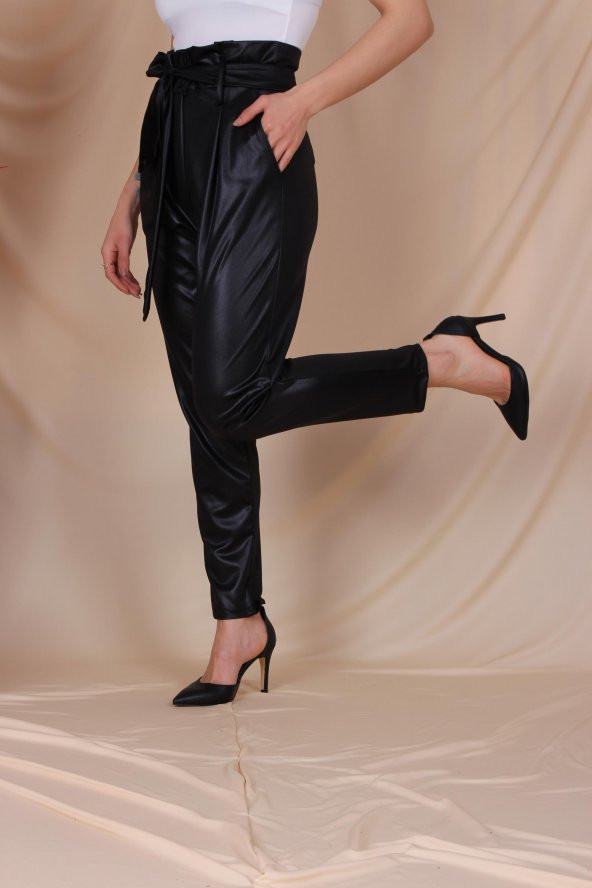 Aktuel Giyim 3721 Yüksek Bel Kuşaklı Pantolon - 6