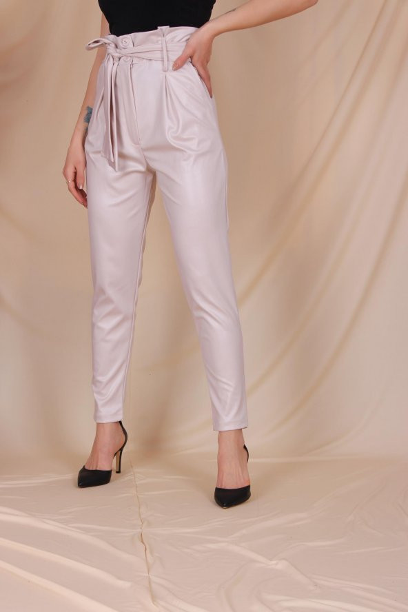 Aktuel Giyim 3721 Yüksek Bel Kuşaklı Pantolon - 9