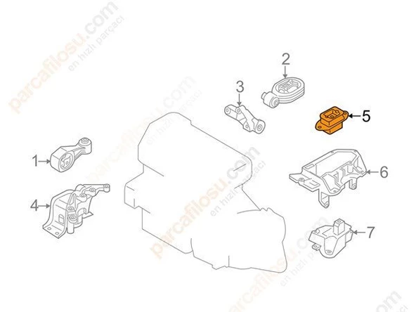 Renault Trafic Motor Takoz Sol (2015-2025) 1.6 DCI, 2.0 DCI 112204BB0A