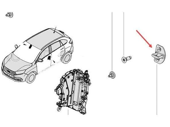 Renault Trafic Kapi Kilidi Karşiliği (2015-2021) 1.6 DCI, 2.0 DCI 825700792R ürün görseli