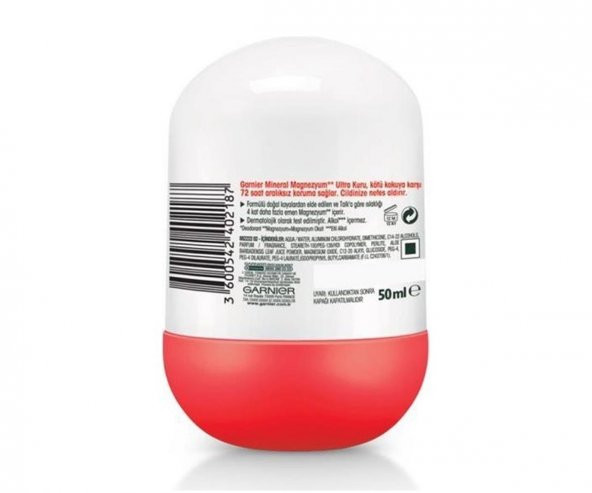 Garnier Mineral Magnezyum Ultra Kuru Roll-On 72 Saat - 2
