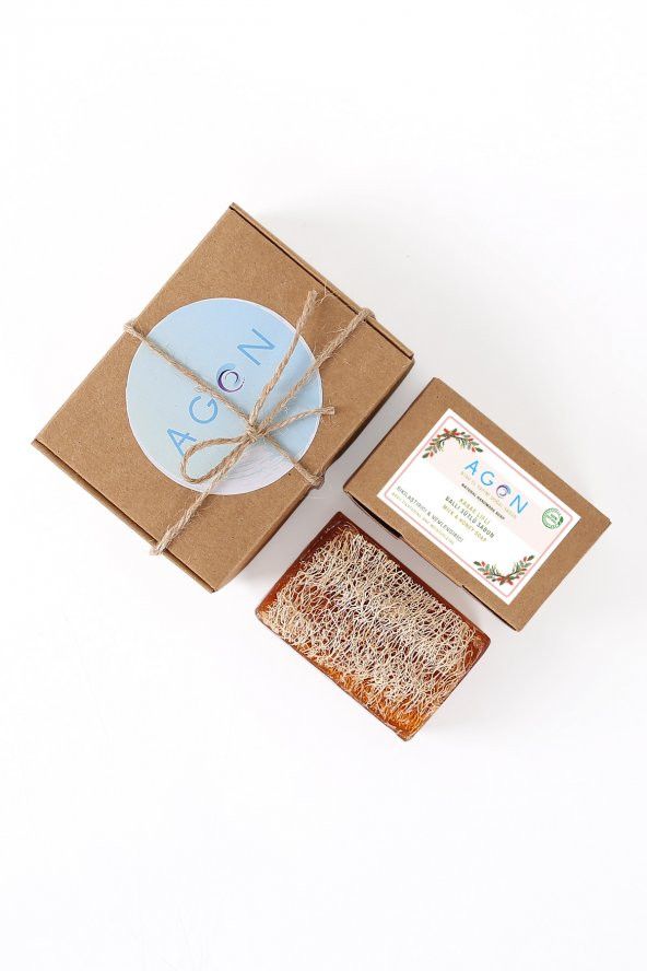 100 El Yapımı Kabak Lifli Doğal Argan, Ballı Süt ve Limon Sabunlu Taze Cilt Seti - 5