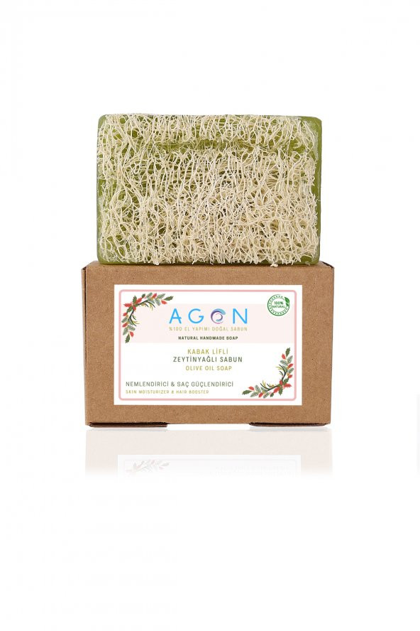 100 El Yapımı Doğal Kabak Lifli Zeytinyağı Sabunu 120 Gr - 3