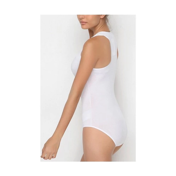 NBB 2943 Geniş Askılı Çıtçıtlı Spor Body - 2