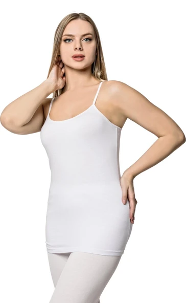 LÜX DRM 053 Ayar Askılı Pamuklu Likralı Atlet - 3