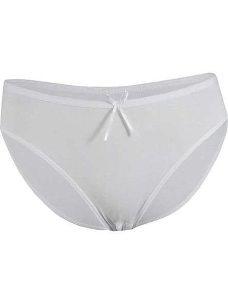 Yıldız 3910 Beyaz Likralı Bambu Kadın Bikini Külot ürün görseli 1