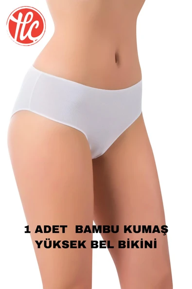 Lüx Drm 3150 Kadın Bambu Nefes Alan Kumaş Yüksek Bel Bikini 1 Adet - 3