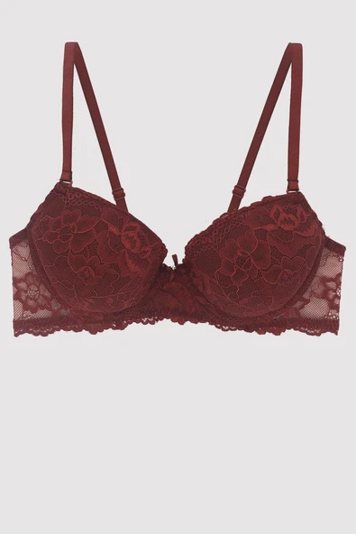 Pierre Cardin 6200 Madrid Balenli Desteksiz Dantelli Tek Sütyen - 6