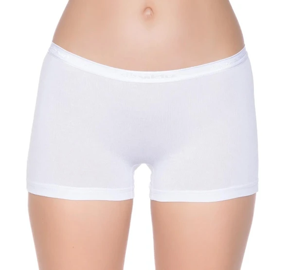 Yıldız 3620 Kadın Beyaz Modal Kemerli Boxer