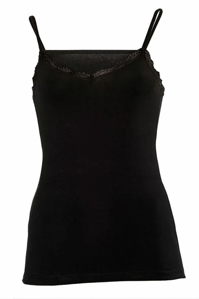 Anıt 2174 Kadın İp Askılı Dantelli Atlet - 2