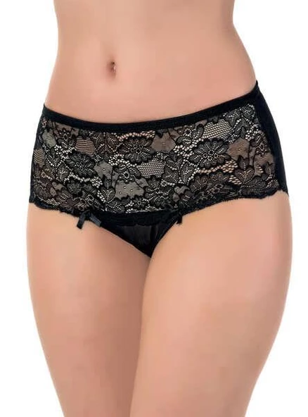 LÜX DRM 2503 Kadın Pamuklu Dantelli Likralı Bato Slip Külot - 4